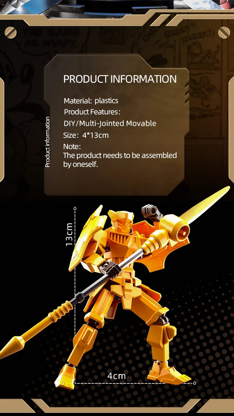Multi-Jointed Movable Shapeshift Robot Warrior 3D Printed Knight Mannequin Dummy Toys Kids Adults Parent-children Games gifts Beauty World Shop
