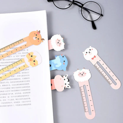 50-Pack Cartoon Animal Bookmarks, Dual-Purpose Bookmarks and Rulers for Office and School Use, Cute Bear and Kitten Bookmarks fo Beauty World Shop