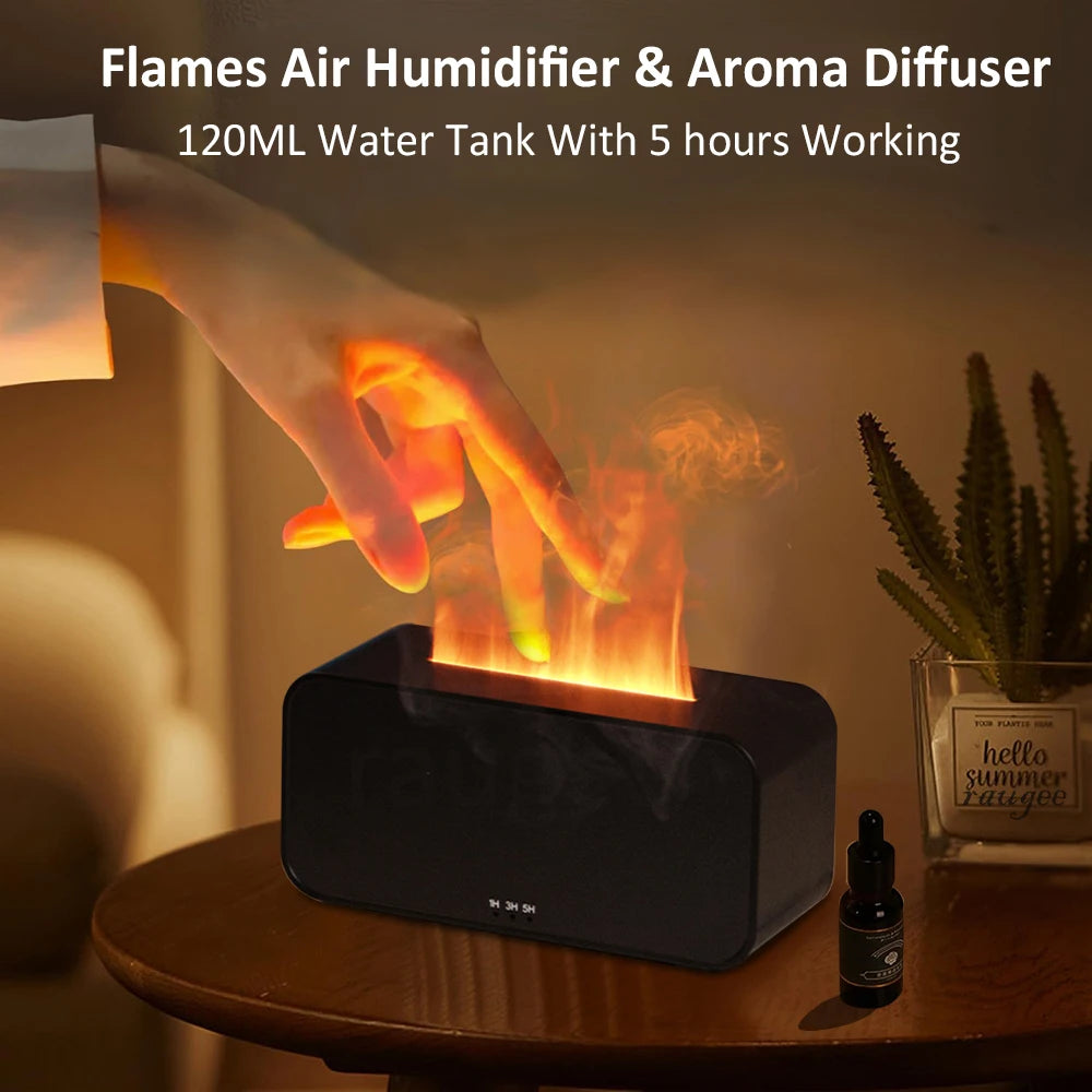 Air Aroma Humidifier Diffuser Essential Oils Humidifiers Mini Flame Automatic Fragrance Diffuser Home Humidifier With LED Light Beauty World Shop