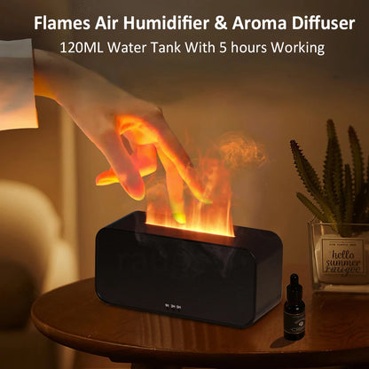 Air Aroma Humidifier Diffuser Essential Oils Humidifiers Mini Flame Automatic Fragrance Diffuser Home Humidifier With LED Light Beauty World Shop