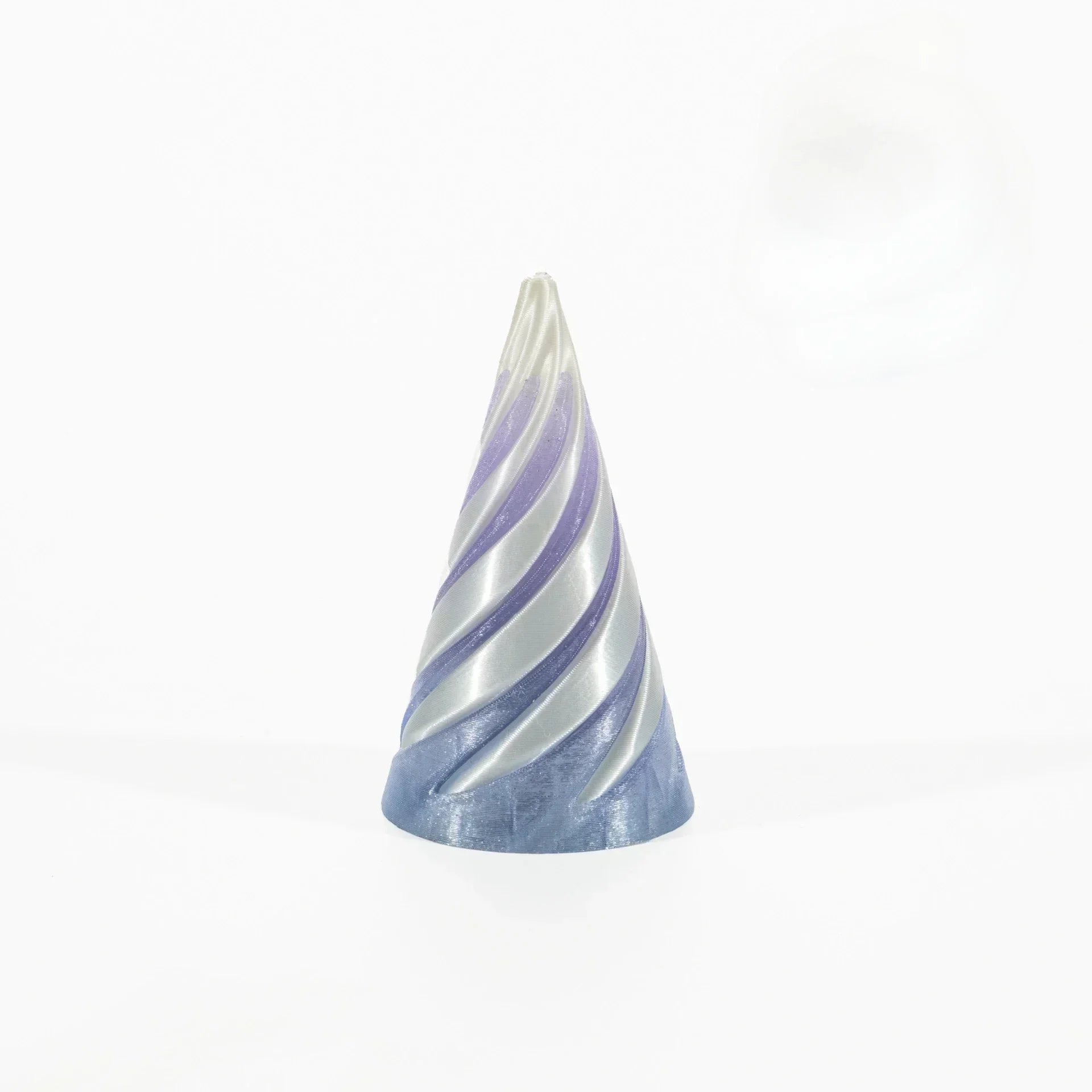 3D Printed Spiral Cone Pyramid Passthrough Sculpture Pass Through Pyramid Toy Mini Vortex Thread illusion Cone Spiral Ornament Beauty World Shop