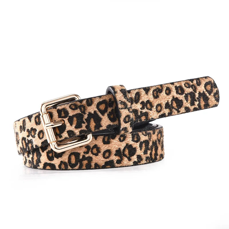 Hot Sale New Fashion Customized PU Leather Leopard Snake Print Slim Belt For Women Beauty World Shop