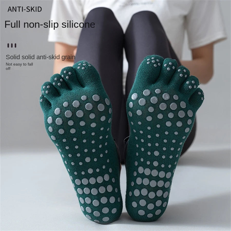1 Pair of Women's Five Finger Socks Professional Anti Slip Cotton Absorbs Sweat Yoga Socks Pilates Fitness Socks Beauty World Shop
