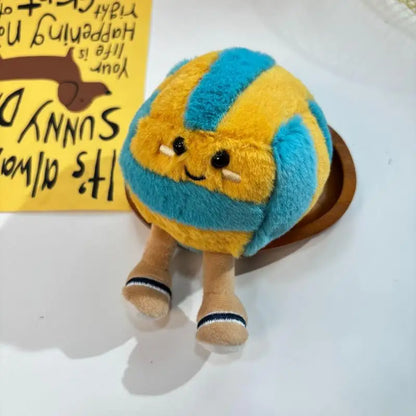 Soft Plush Cartoon Volleyball Toy, Fun Sports-Themed Keychain and Bag Decor Beauty World Shop