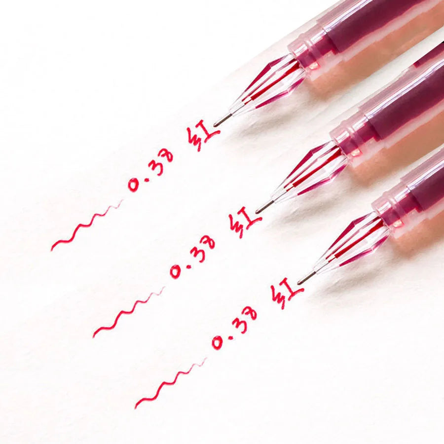 3pcs/mix Diamond tip Gel Pen Fine 0.38mm Large-capacity Black/Blue/Red ink Exam Signing Writing School Office Supplie Stationery Beauty World Shop