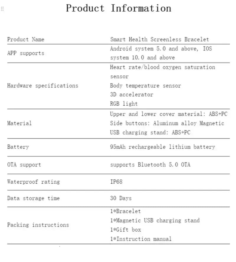 2208A Smart Bracelet Heart Rate Blood Pressure Monitor Pedometer Sport Fitness Tracker for Men Women Electronic Bracelet Beauty World Shop