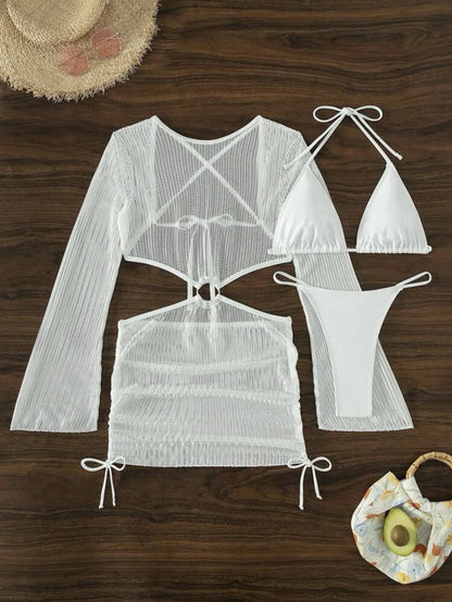 2026 Sexy Bikinis Female Swimsuits Women's Three-Piece Swimwear Beach Swim Wear Bathing Suits Brazilian Bikini Set Pool Bather Beauty World Shop