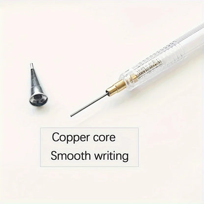 Transparent Mechanical Pencils 0.5 0.7 0.9mm with Lead 2B 60mm Art Drawing Automatic Pencil Replaceable Refills with 2 Tubes Beauty World Shop
