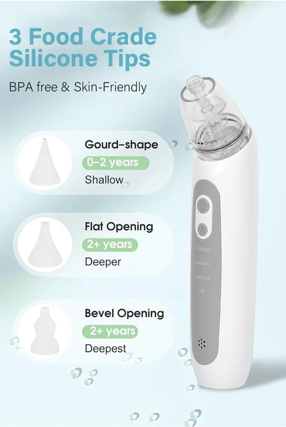 Nasal Aspirator for Baby Electric Nose Aspirator for Toddler Nose Sucker Automatic Nose Cleaner with Music and 3 Silicone Tips Beauty Trend Shop