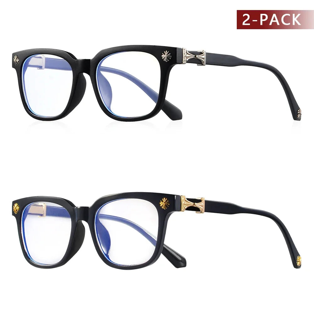 Classic 1Pcs Square Anti Blue Light Glasses For Men And Women Black & Transparent Frame Unisex Computer Wearing Women Glasses Beauty World Shop
