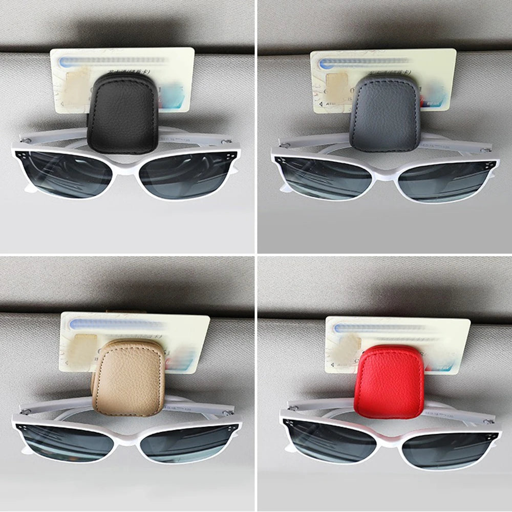 Universal Car Sunglasses Clip Card Ticket Holder Stand Fastener Pen Case Eyeglasses Sun Visor Car Accessories Beauty World Shop