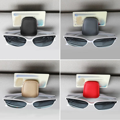 Universal Car Sunglasses Clip Card Ticket Holder Stand Fastener Pen Case Eyeglasses Sun Visor Car Accessories Beauty World Shop