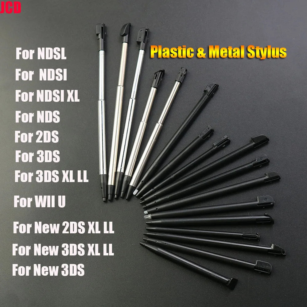 1pcs Black Plastic Stylus Touch Screen Metal Telescopic Stylus Pen For 2DS 3DS New 2DS LL XL New 3DS XL LL For NDSL NDSi NDS Wii Beauty World Shop