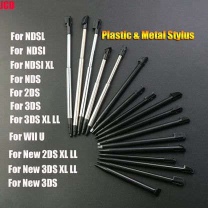1pcs Black Plastic Stylus Touch Screen Metal Telescopic Stylus Pen For 2DS 3DS New 2DS LL XL New 3DS XL LL For NDSL NDSi NDS Wii Beauty World Shop