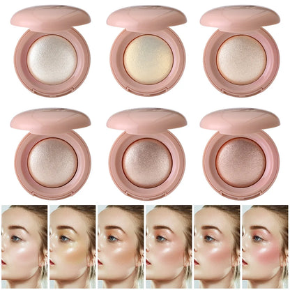 Long-lasting Waterproof Fine Shimmer Highlighter, Natural Glossy Effect, Brighten the Contour and Modify the Face Beauty World Shop
