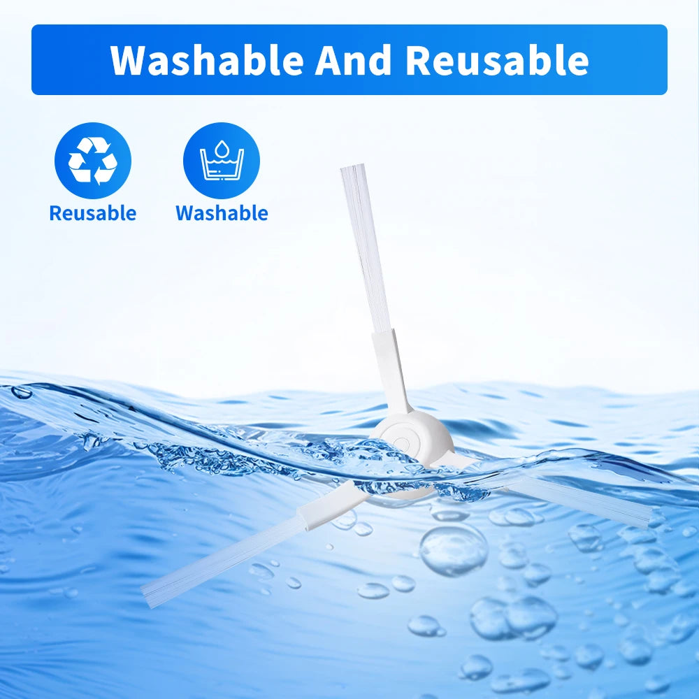 For Xiaomi Side Brush 3C Plus S20 D106 E10C E12 E10 B112 C103 Sweeping Robot Vacuum Cleaner Triangle Side Brush Spare Parts Beauty World Shop