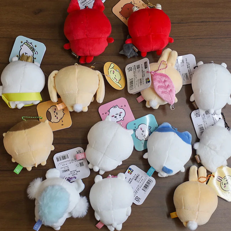 NEW 11CM Kawaii Chikawas Hachiware Usagi Angry Pun Series Plush Keychain Pendant Soft Stuffed Cartoon Plush Doll Toy Bag Pendant Beauty World Shop