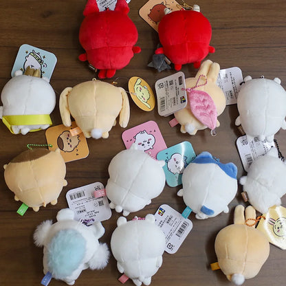 NEW 11CM Kawaii Chikawas Hachiware Usagi Angry Pun Series Plush Keychain Pendant Soft Stuffed Cartoon Plush Doll Toy Bag Pendant Beauty World Shop