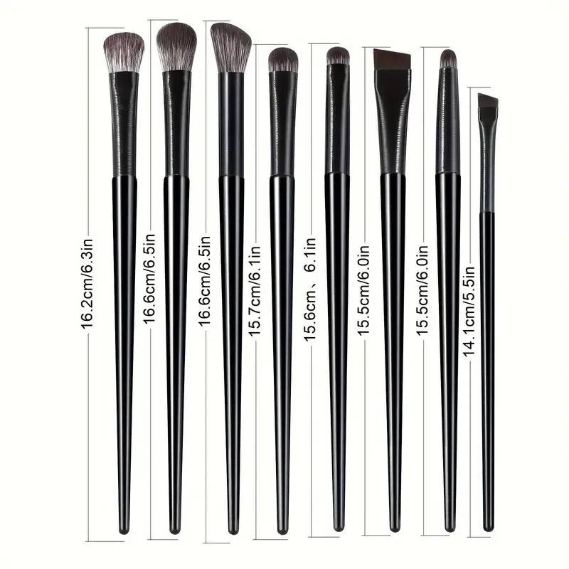 8-piece set of eye shadow makeup set brushes create perfect eye makeup, precise eye shadow, eyeliner pen, contour, soft bristles Beauty World Shop