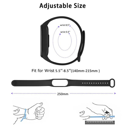 official Silicone Strap For Xiaomi Mi Band 4 5 6 7 Bracelet Sport Watch Wristband Miband4 miband7 Correa Mi band 3 4 5 6 7 Band Beauty Fashion