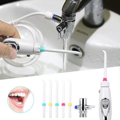 Dental Water Flosser Faucet Oral Irrigator Floss Dental Irrigator Portable Dental Water Jet Teeth Cleaning Mouth Washing Machine