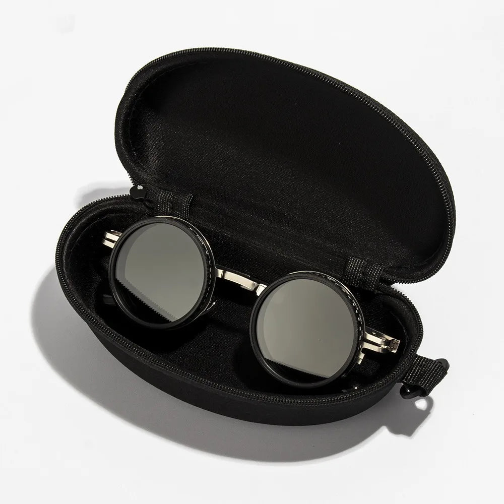 New ND2-400 Adjustable Dimming Glasses 9 Level ND Filter Fishing Sunglasses UV400 With Glasse Case Sunglasses Outdoor Beauty World Shop