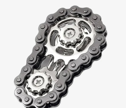 Sprocket Flywheel Flywheel Flying Top Flying Disk Anti-Anxiety Ornaments Metal Bicycle Chain EDC Rotating Flying Disk Adult Toy Beauty World Shop