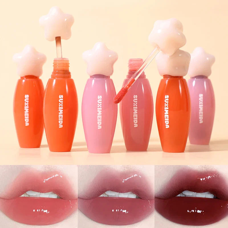 Suximei Da Hydrating Lip Lacquer - Glass Jelly Finish, Korean Style, Brightens Complexion Beauty Trend Shop