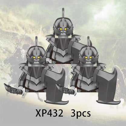 3pcs Lord Rings Elves Orcs Army Dwarf Rohan Mini Action Toy Figures Building Blocks Assembly Toys for Kids Birthday Gift Beauty World Shop