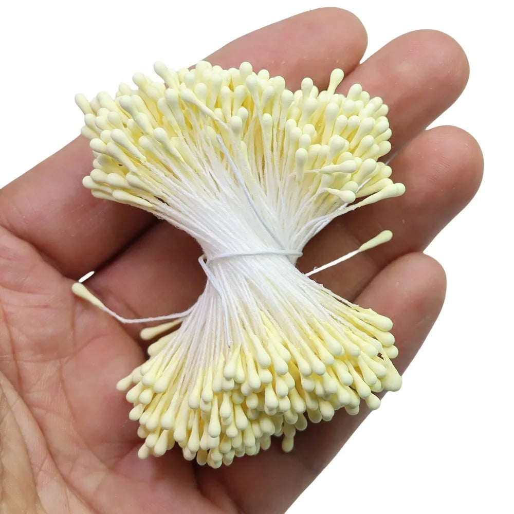 400pcs 2mm Moulti Options Artificial Flower stamen Mini Pearl Floral pistil For Wedding Party Home Decoration DIY Accessories Beauty World Shop