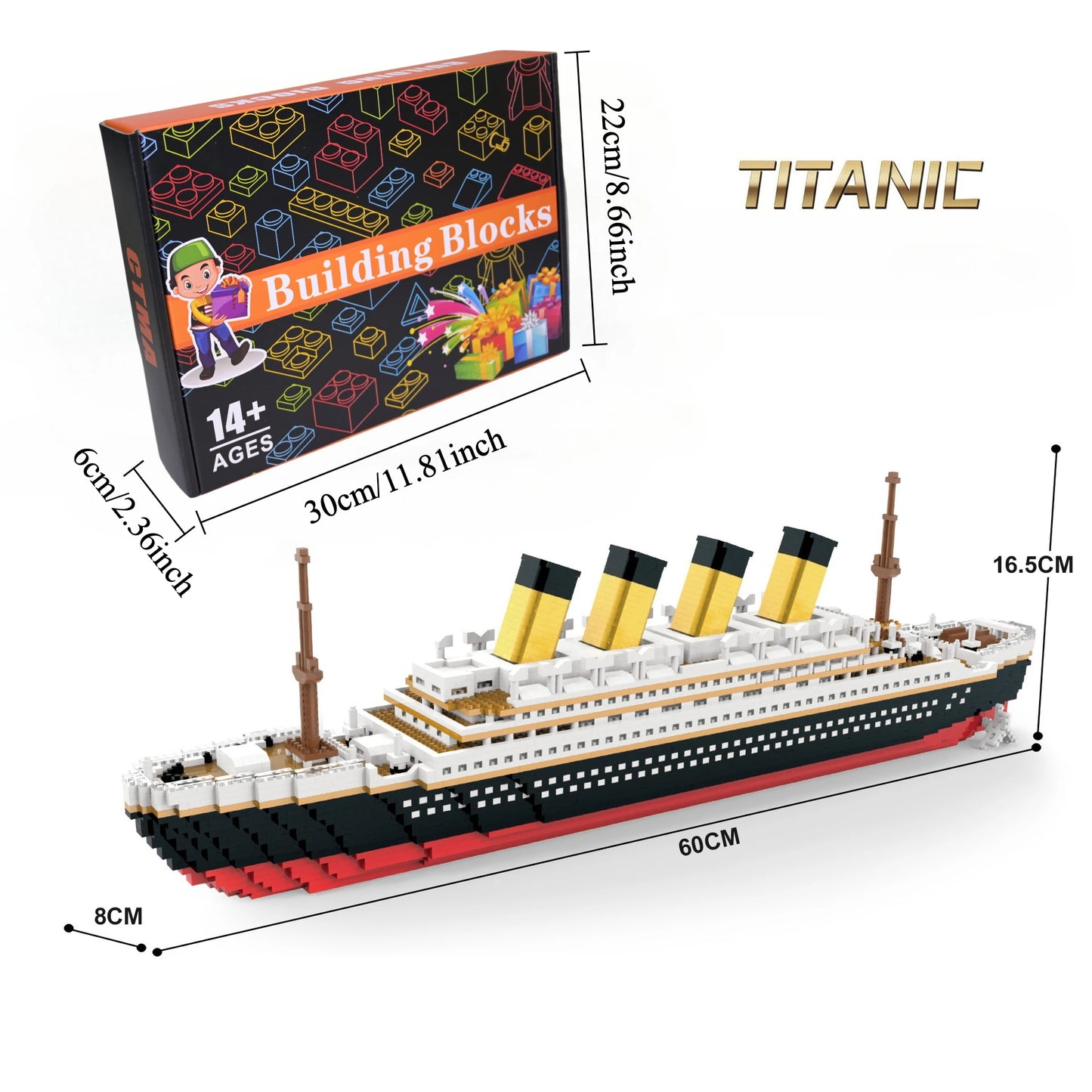 4000+Pcs Titanic Model Cruise Ship Building Blocks MOC Boat Bricks Collection DIY Construction Toys for Children Gift Beauty World Shop