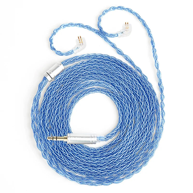 KBEAR ST12plus Earphone Cable 2m 8 Core 4N OFC Silver-plated Upgraded Cable 3.5/4.4mm MMCX/0.78mm 2Pin for CCZ KB03 KS1 Beauty World Shop