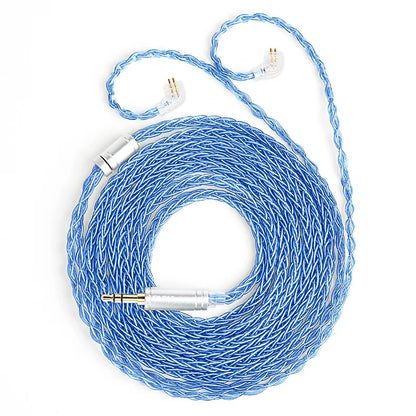 KBEAR ST12plus Earphone Cable 2m 8 Core 4N OFC Silver-plated Upgraded Cable 3.5/4.4mm MMCX/0.78mm 2Pin for CCZ KB03 KS1 Beauty World Shop