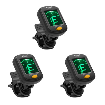 IRIN T-500 Guitar Tuner Rotatable Clip-on Tuner LCD Display for Chromatic Acoustic Guitar Bass Ukulele Guitar Parts & Accessory Beauty World Shop