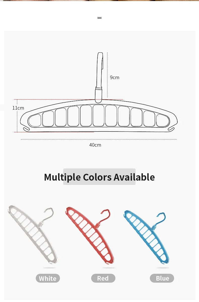 New Clothes Hanger Closet Organizer Space Saving Hanger Multi-port Clothing Rack Plastic Scarf Storage hangers for clothes Beauty World Shop