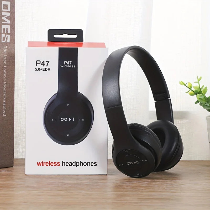 Stereo P47 Headset 5.0 Bluetooth Headset Folding Series Wireless Sports Game Headset for iPhone XiaoMi Beauty World Shop