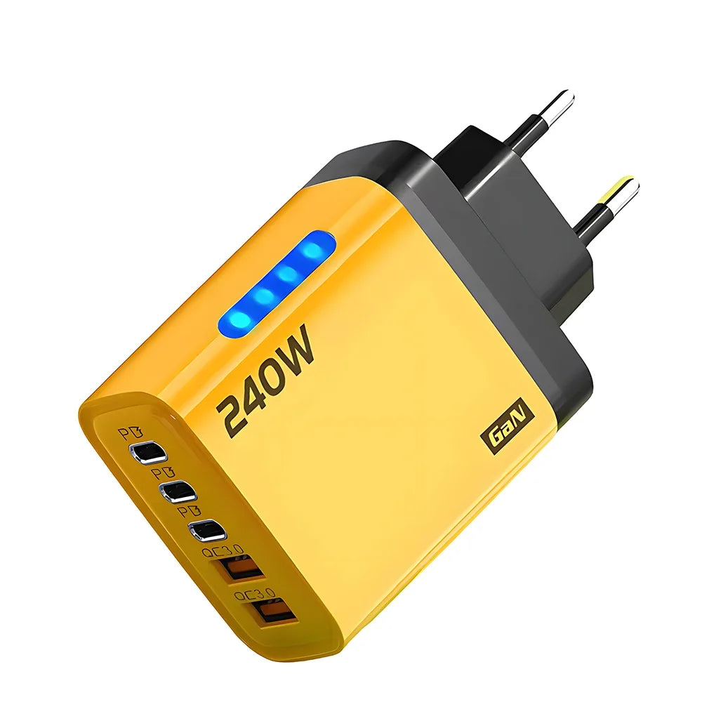 5 Ports USB C PD Charger Quick Charge 3.0 Type C USB Phone Chargers Fast Charging Adapter For iPhone 16 15 Samsung Xiaomi Huawei Beauty World Shop