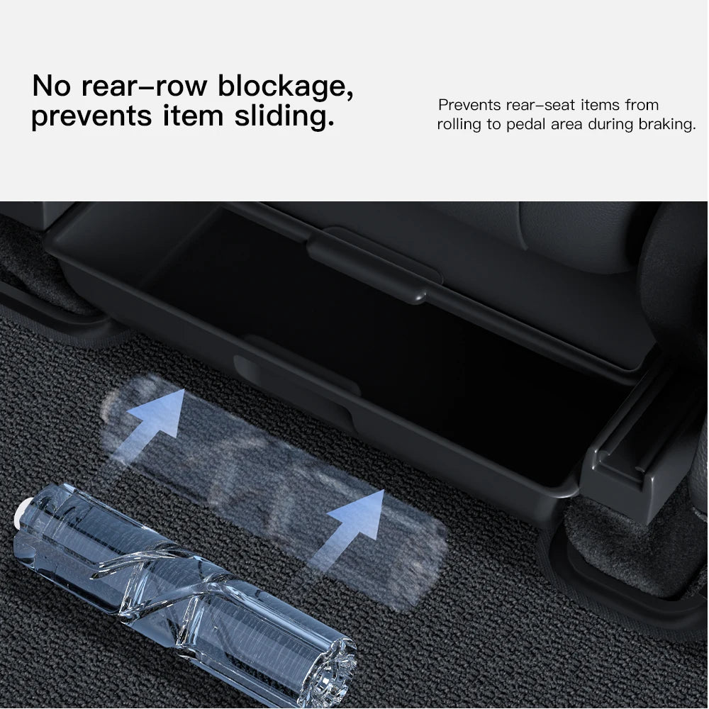 YZ For Tesla Model Y Juniper 2026 Underseat Storage Box Seats Drawer TPE Hidden Storage Tray Push Pull Car Organizer Accessories Beauty World Shop