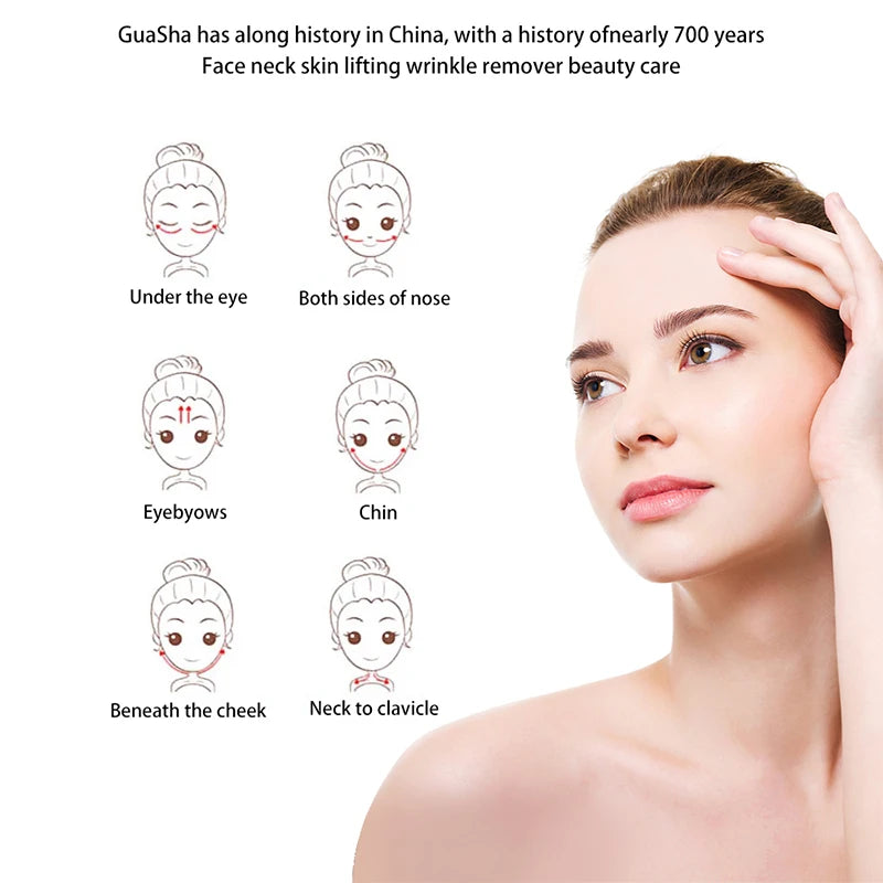 Natural Stone GuaSha Jade Facial Beauty Scraping Massage Tools Firm Skin Care Face Gua Sha SPA Physical Therapy Gue Che Roller Beauty World Shop