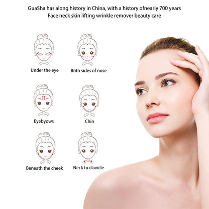 Natural Stone GuaSha Jade Facial Beauty Scraping Massage Tools Firm Skin Care Face Gua Sha SPA Physical Therapy Gue Che Roller Beauty World Shop
