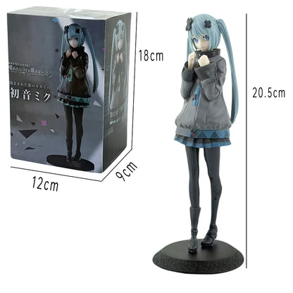 New 2026 Desktop Cute 8.07inch Hatsune Miku Kwaii Style Anime Figure Toys PVC Model Collector Doll Birthday Gift Beauty World Shop