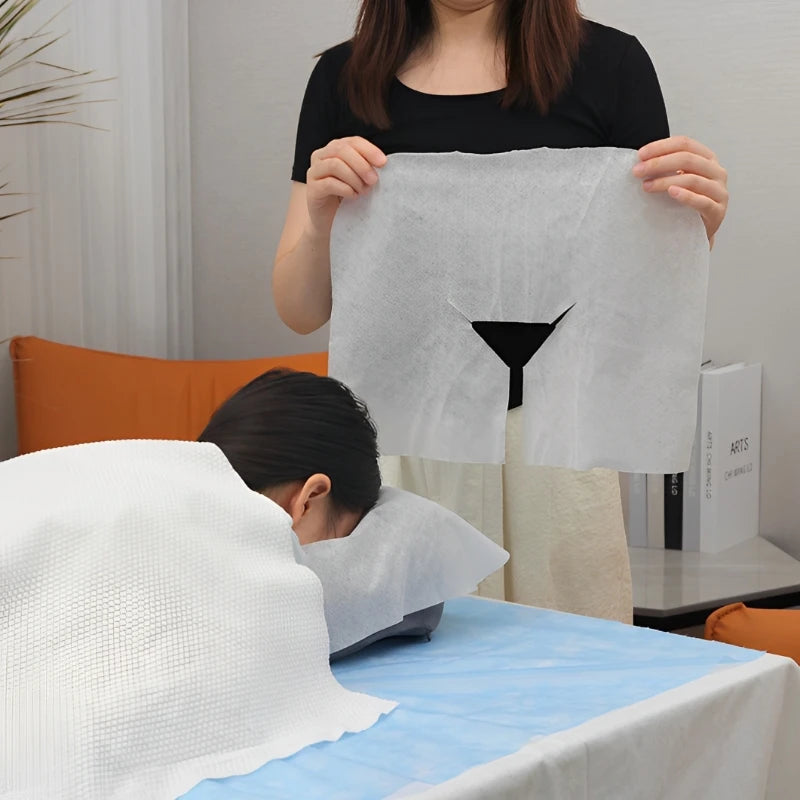 500/100pcs Disposable Face Cradle Covers Headrest Massage Pillow Paper Soft Non-Woven Face Covers for Spa Salon Beauty Supplies Beauty World Shop