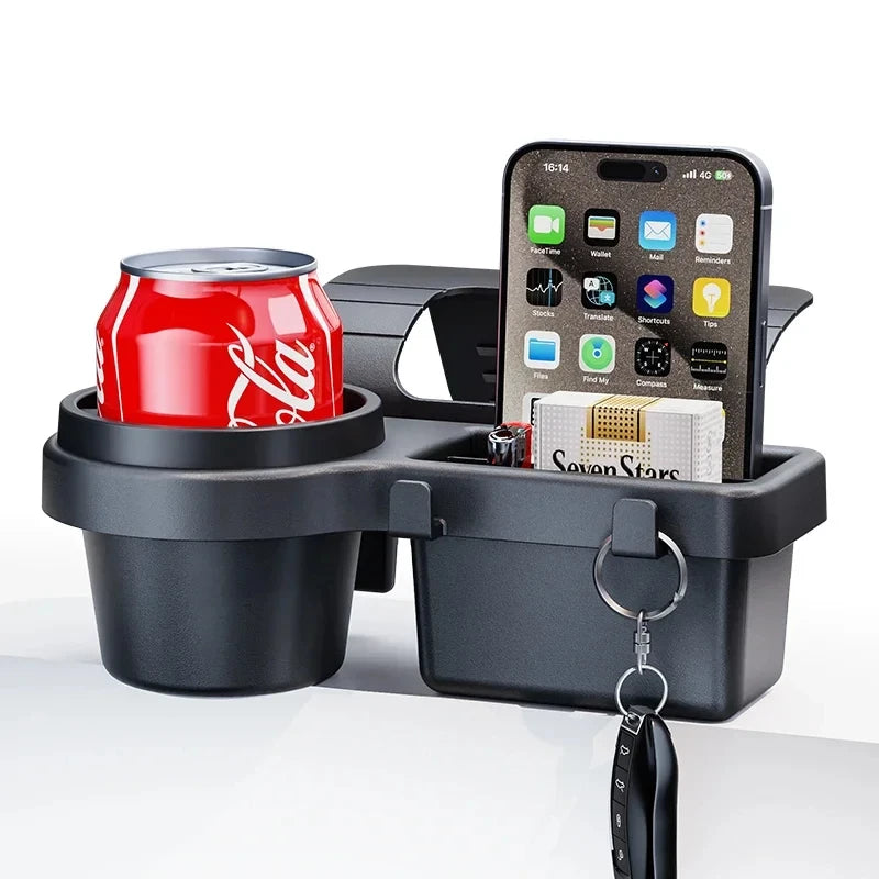Car Cup Stand Phone Holder Mount Tray Side Door Window Storage Barrel Pocket Hanging Storage Rack with Auto Interior Accessories Beauty World Shop