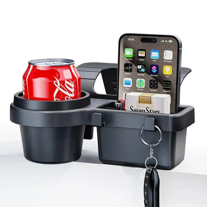 Car Cup Stand Phone Holder Mount Tray Side Door Window Storage Barrel Pocket Hanging Storage Rack with Auto Interior Accessories Beauty World Shop