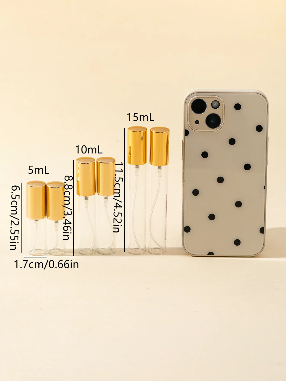 Wholesale 35/Piece 5ml 10ml 15ml Local Tyrant Gold Transparent Glass Thickened Spray Bottle Mini Perfume Bottle Travel Size Beauty World Shop