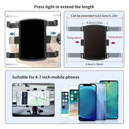 2025 New Universal 360° Rotation Car Phone Holder Stand Dashboard Car Clip Mount GPS Bracket Car Mobile Phone Support in Car Beauty World Shop
