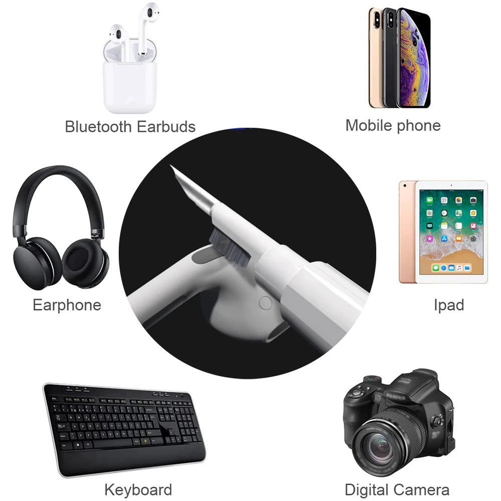 Bluetooth Earphones Cleaning Tool for Airpods Pro 3 2 1 Earbuds Case Cleaner Kit Cleaning Brush Pen for Xiaomi iPhone Earbuds Beauty Fashion