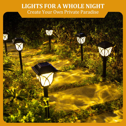 2pcs Led Solar Lawn Lights Outdoor Lamp Waterproof Warm Light Garden Courtyard For Walkway Path Villa Landscape Lights Beauty World Shop