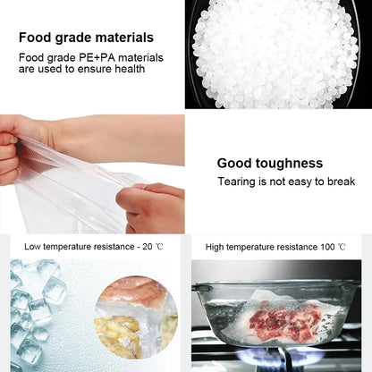 Vacuum Packaging Bags for Food 100pcs Food Storage Vacuum Bags for Vacuum Sealer Machine  Food Fresh Long Keeping Empty Bags Beauty World Shop