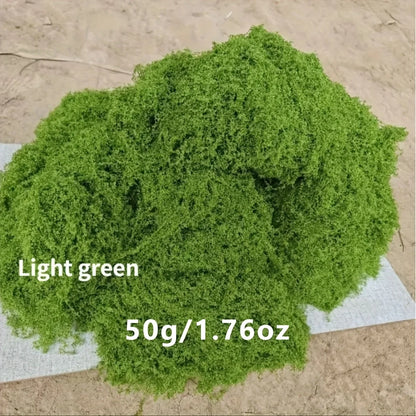 50g Fake Moss DIY Crafts Grass Artificial Moss Faux Preserved Moss Green Plants Home Room Garden Decor Mini Landscape Fake Grass Beauty World Shop